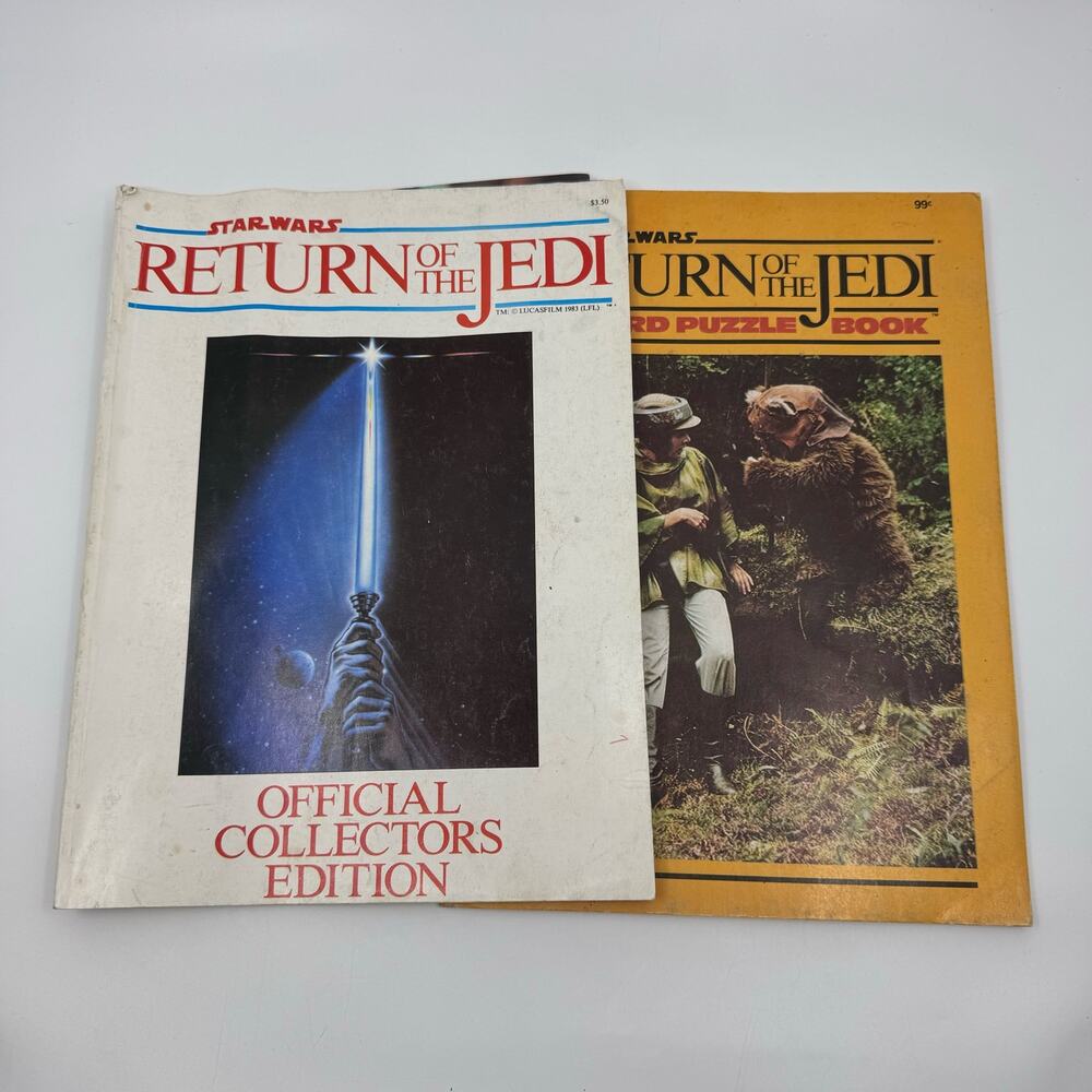 Star Wars Return Of The Jedi 1983 Official Collectors Edition & Word Puzzle VTG